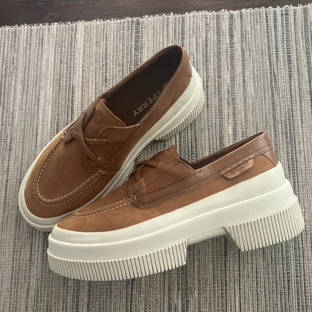 Sperry Platform Leather Loafers